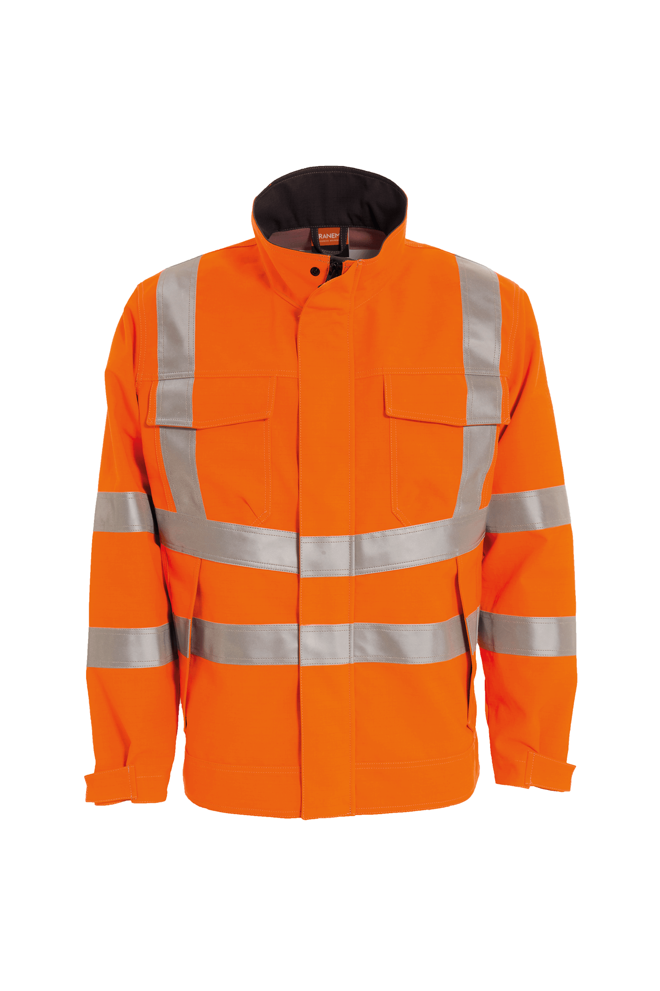 Flammehæmmende Edge Orange Hi-vis jakke front