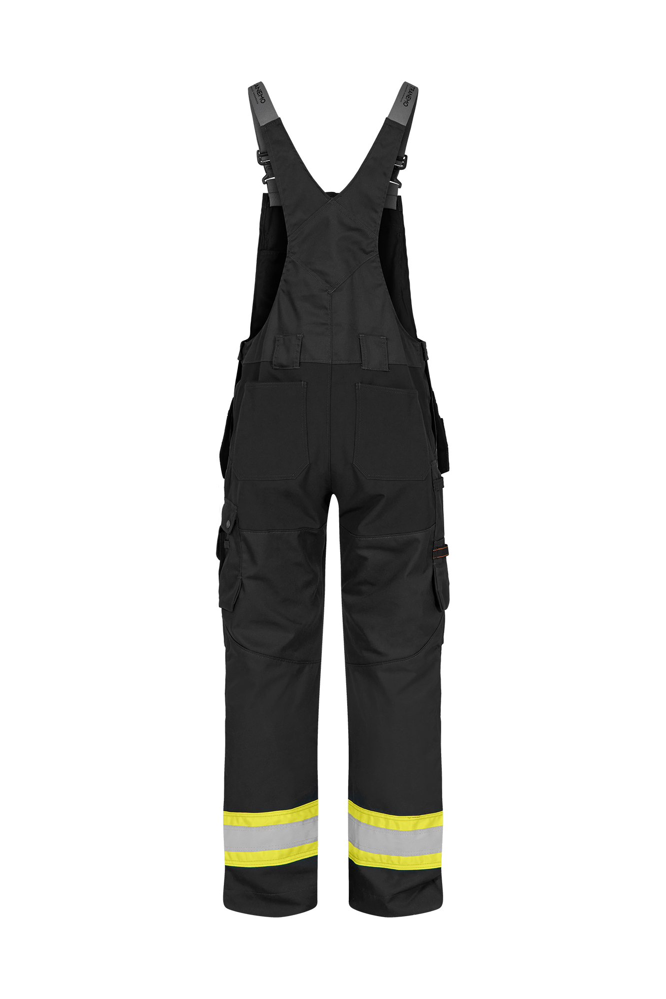 Comfort Stretch Vision Håndværker Overall m/hi-vis - tranemoshop.dk #farve_sort gul