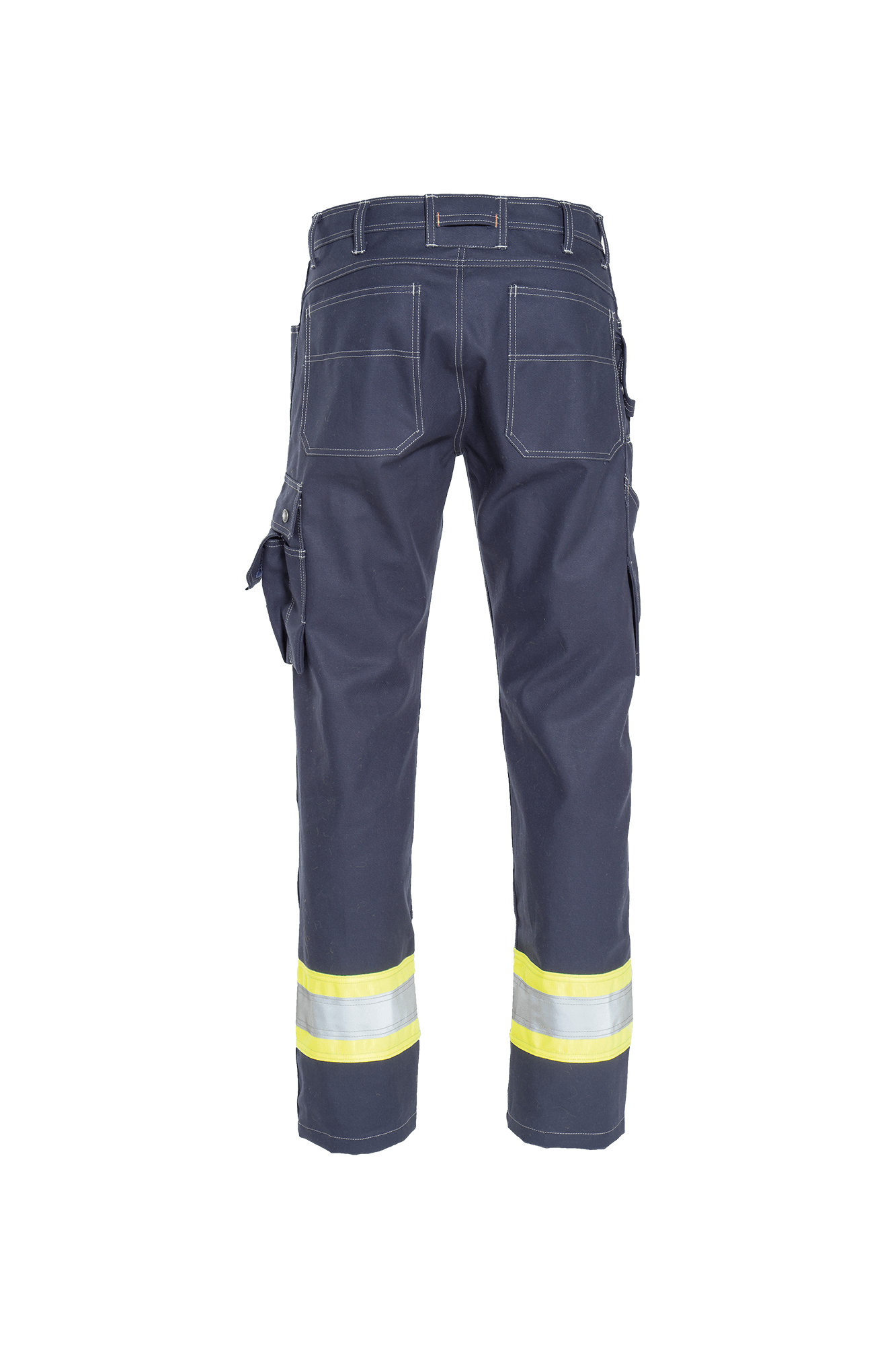 Craftsman Pro Dame Workerjeans m/hi-vis - tranemoshop.dk #farve_gul marineblå