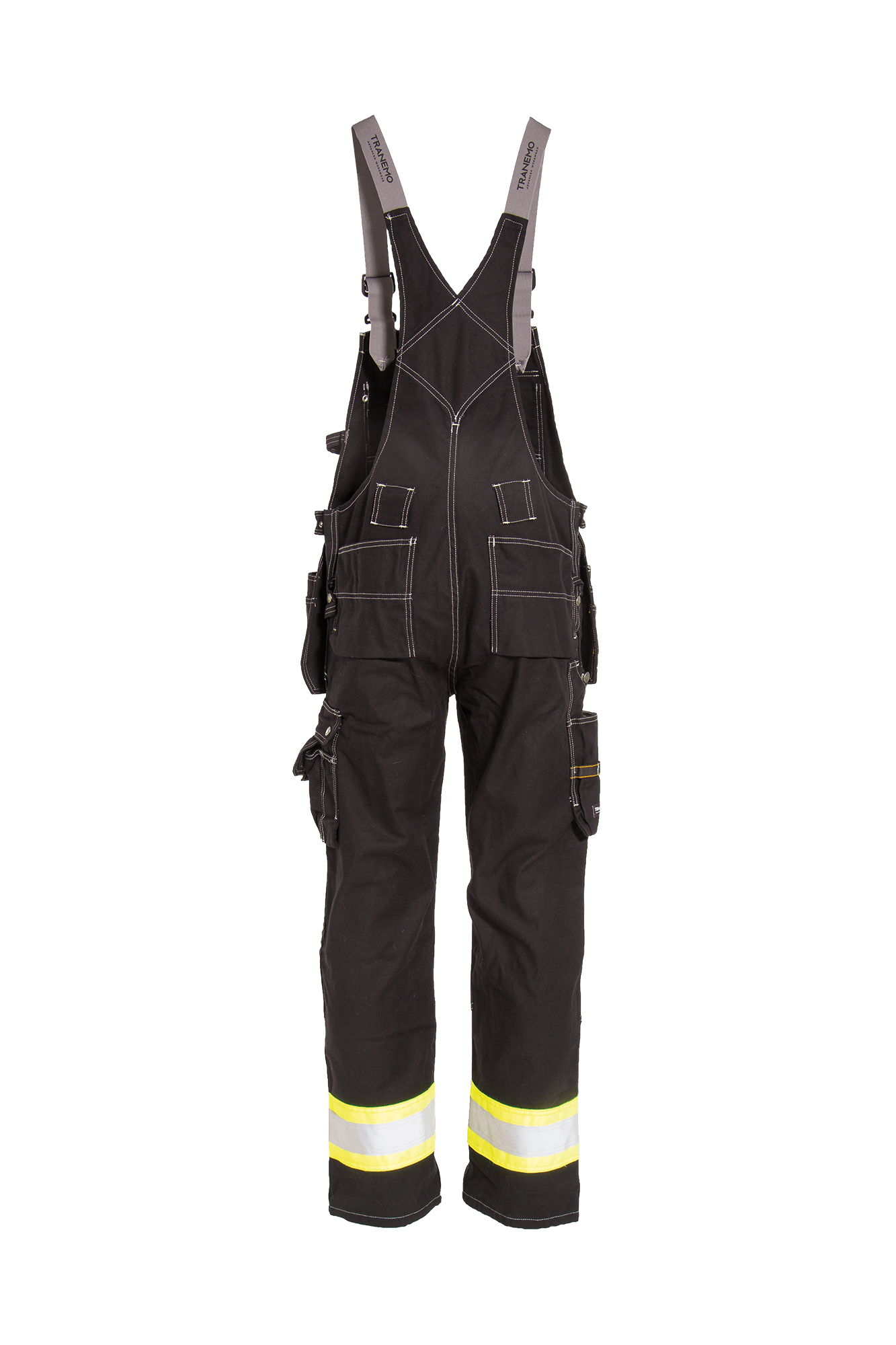 Craftsman Pro Håndværker Overall m/hi-vis - tranemoshop.dk #farve_sort gul