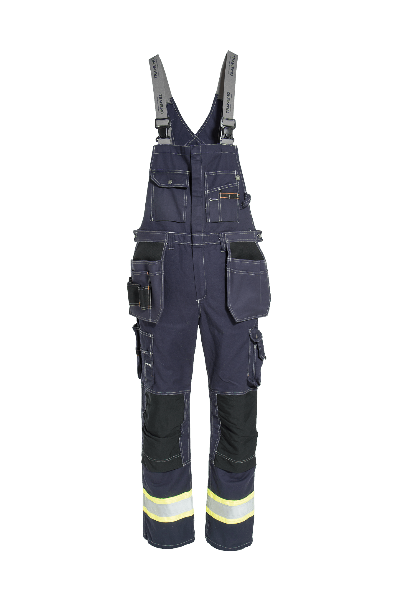 Craftsman Pro Håndværker Overall m/hi-vis - tranemoshop.dk #farve_gul marineblå