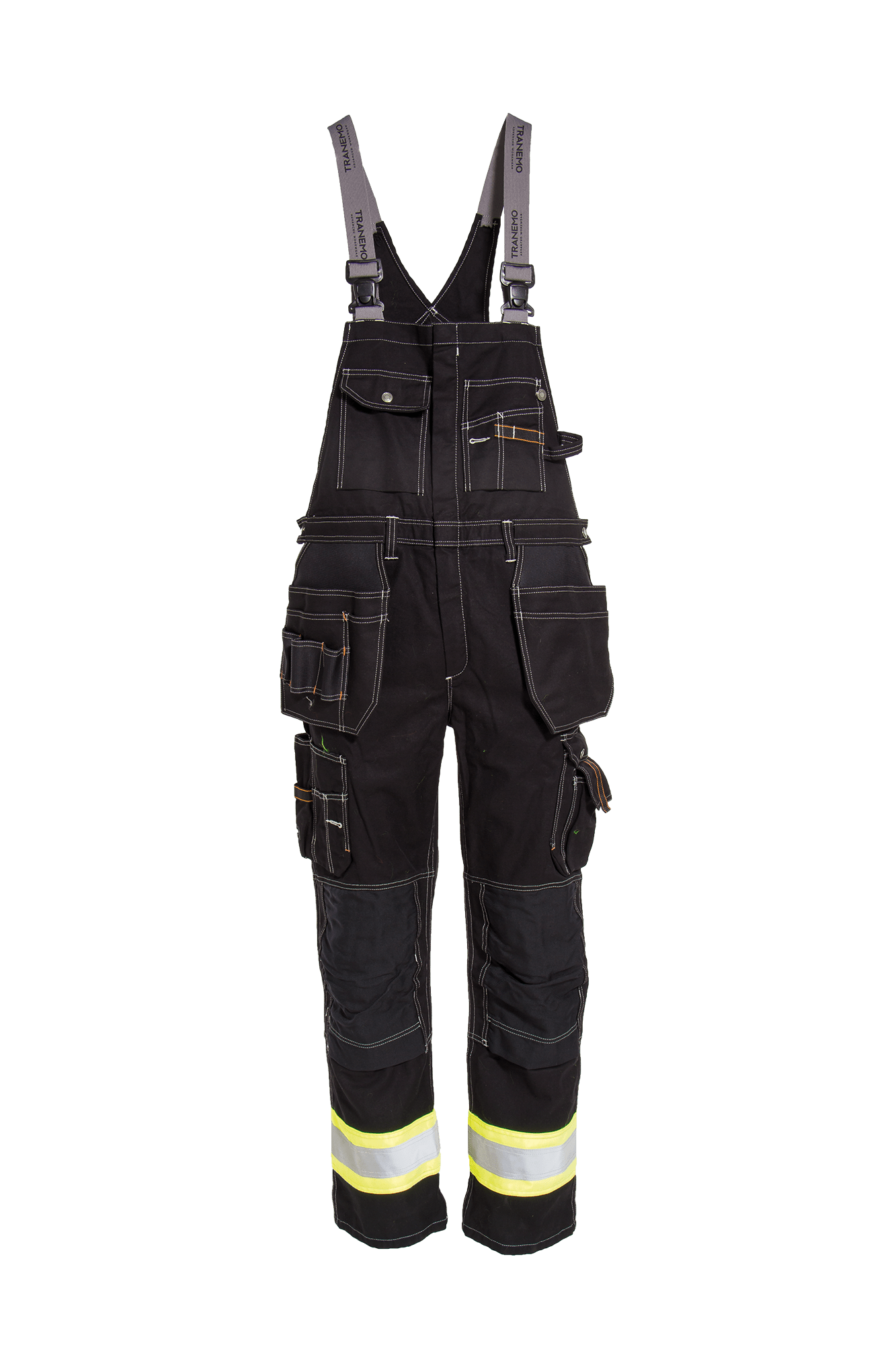 Craftsman Pro Håndværker Overall m/hi-vis - tranemoshop.dk #farve_sort gul