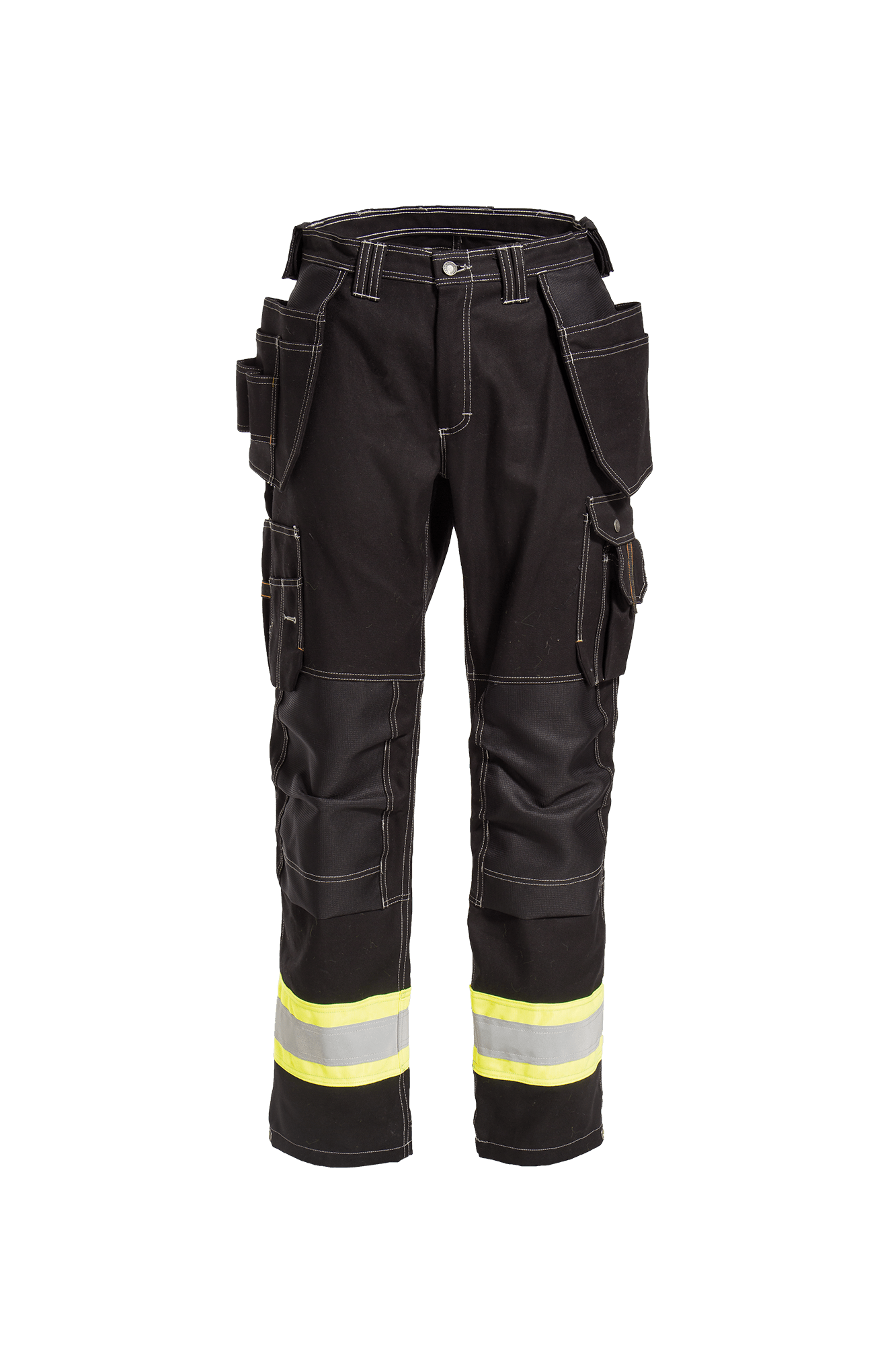 Craftsman Pro håndværkerbuks m/hi-vis - tranemoshop.dk #farve_sort gul