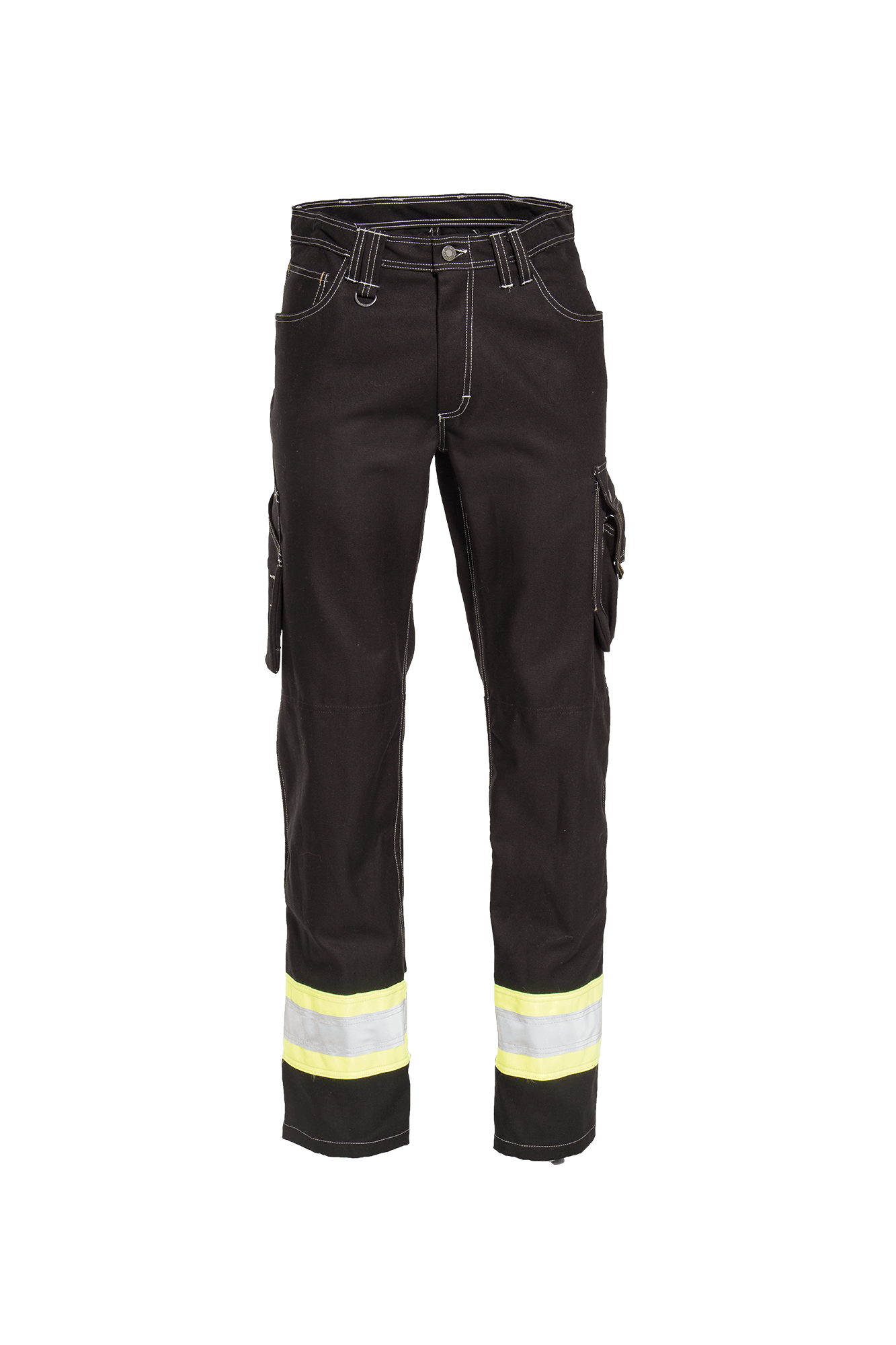 Craftsman Pro Workerjeans m/hi-vis - tranemoshop.dk #farve_sort gul