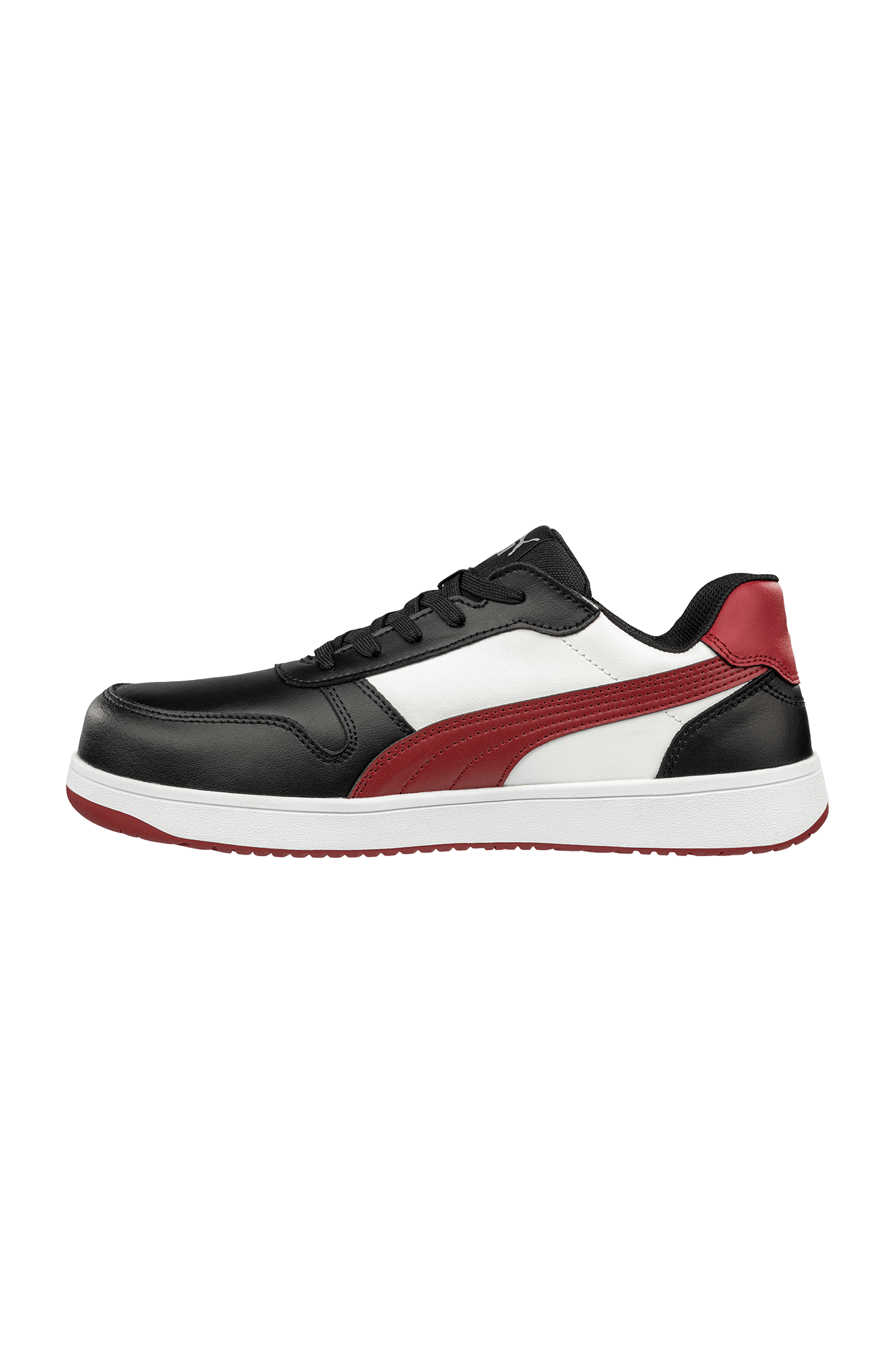 Puma Safety Frontcourt BLK/WHT/RED Low S3L sikkerhedssko - tranemoshop.dk