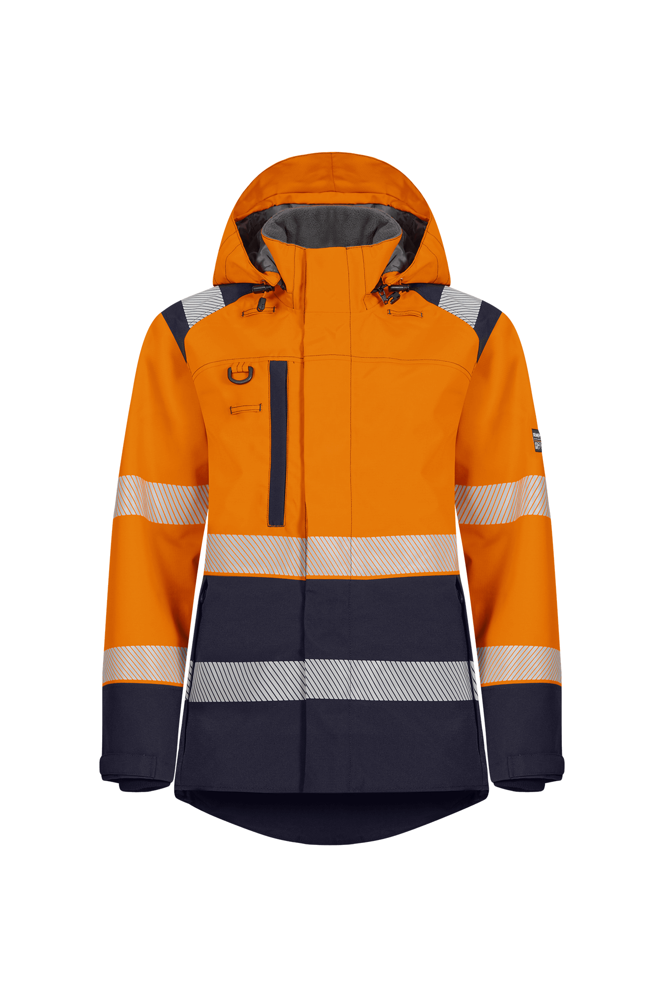 Vision HV Hi-vis dame vinterjakke m/hætte - tranemoshop.dk #farve_orange marineblå